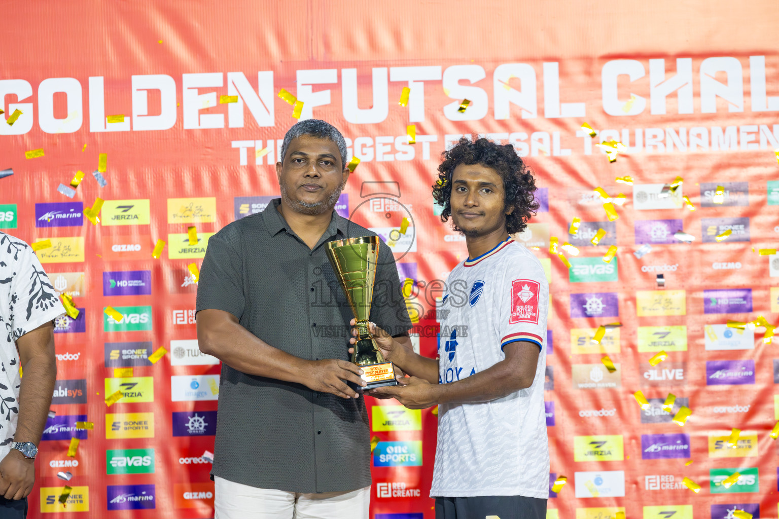 Dh Maaenboodhoo vs Dh Kudahuvadhoo in Dhaalu Atoll Finals in Day 25 of Golden Futsal Challenge 2025 was held on Wednesday , 28th January 2025, in Hulhumale', Maldives. Photos: Ismail Thoriq / images.mv