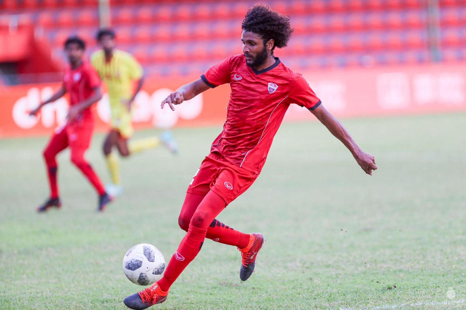 TC Sports Club vs Victory Sports Club in Dhiraagu Dhivehi Premier League 2018 in Male, Maldives, Monday  October 22, 2018. (Images.mv Photo/Suadh Abdul Sattar)