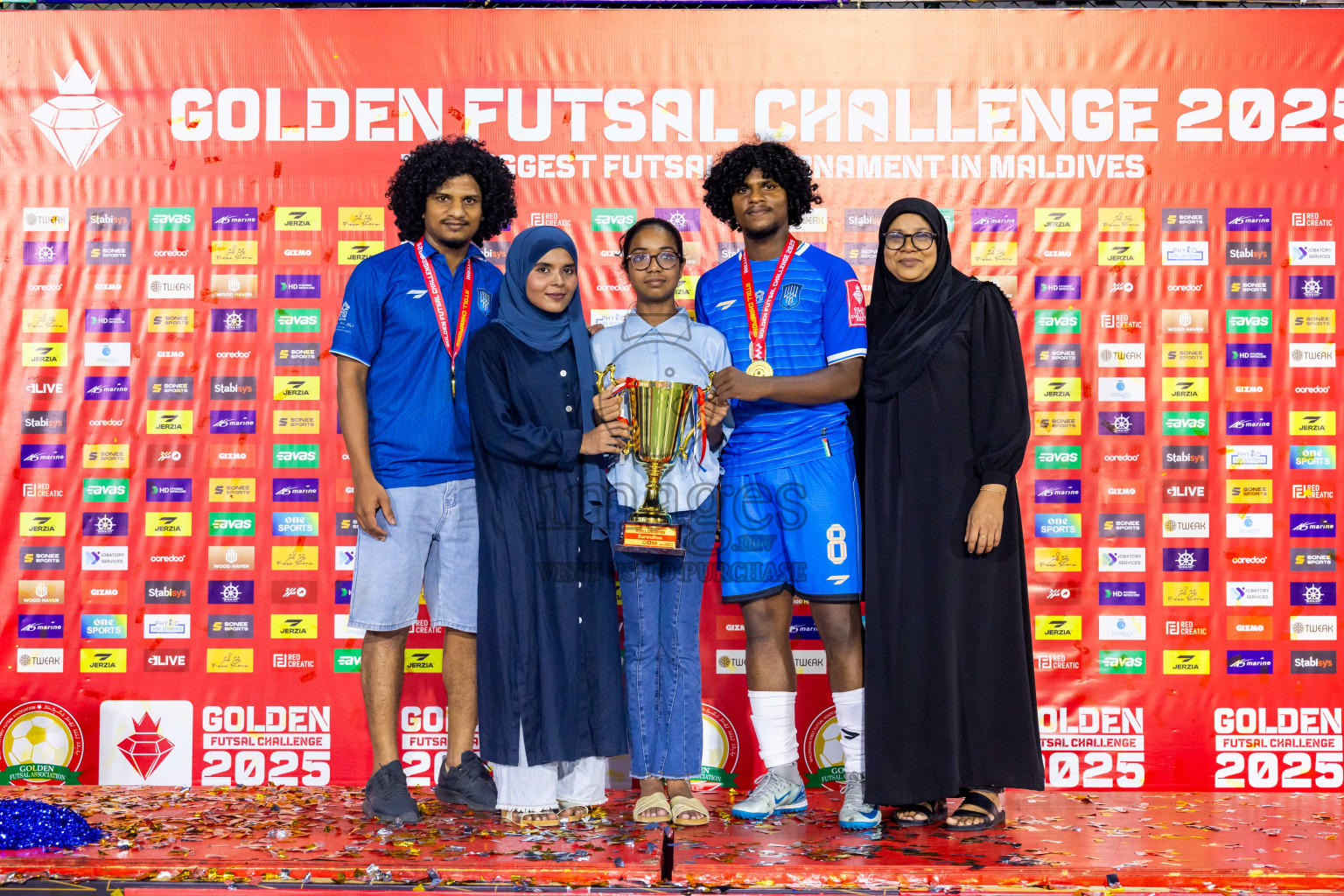 Lh Naifaru vs Lh Kurendhoo in Lhaviyani Atoll Finals Day 26 of Golden Futsal Challenge 2025 was held on Thursday , 30th January 2025, in Hulhumale', Maldives. Photos: Nausham Waheed / images.mv