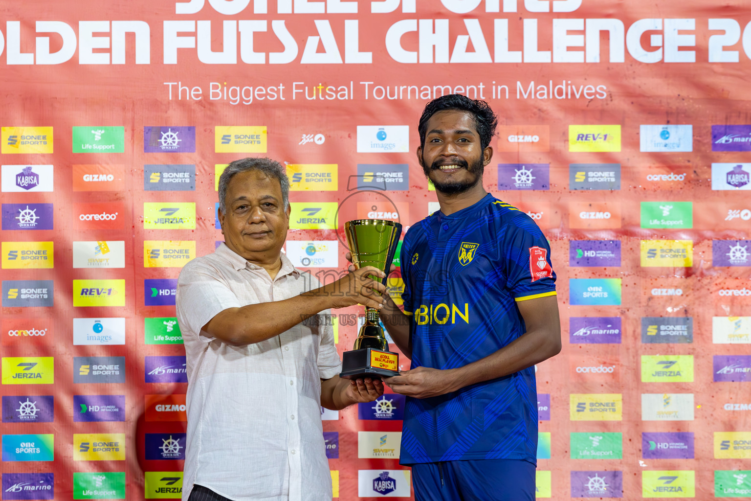 B Eydhafushi vs B Thulhaadhoo in Day 29 of Golden Futsal Challenge 2024 was held on Tuesday , 13th February 2024 in Hulhumale', Maldives Photos: Ismail Thoriq / images.mv