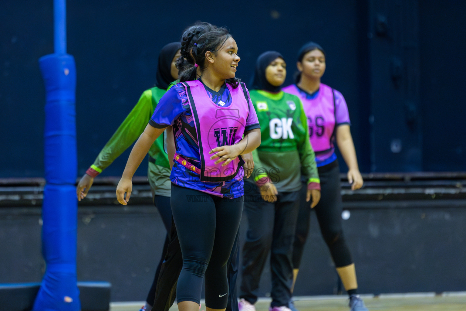 N Sports Academy B vs FIONTI Sports Club in Day 1 of 3rd Junior Championship - Netball association of Maldives, held at Social Center on 19th January 2025 . Photos by Shuu Abdul Sattar