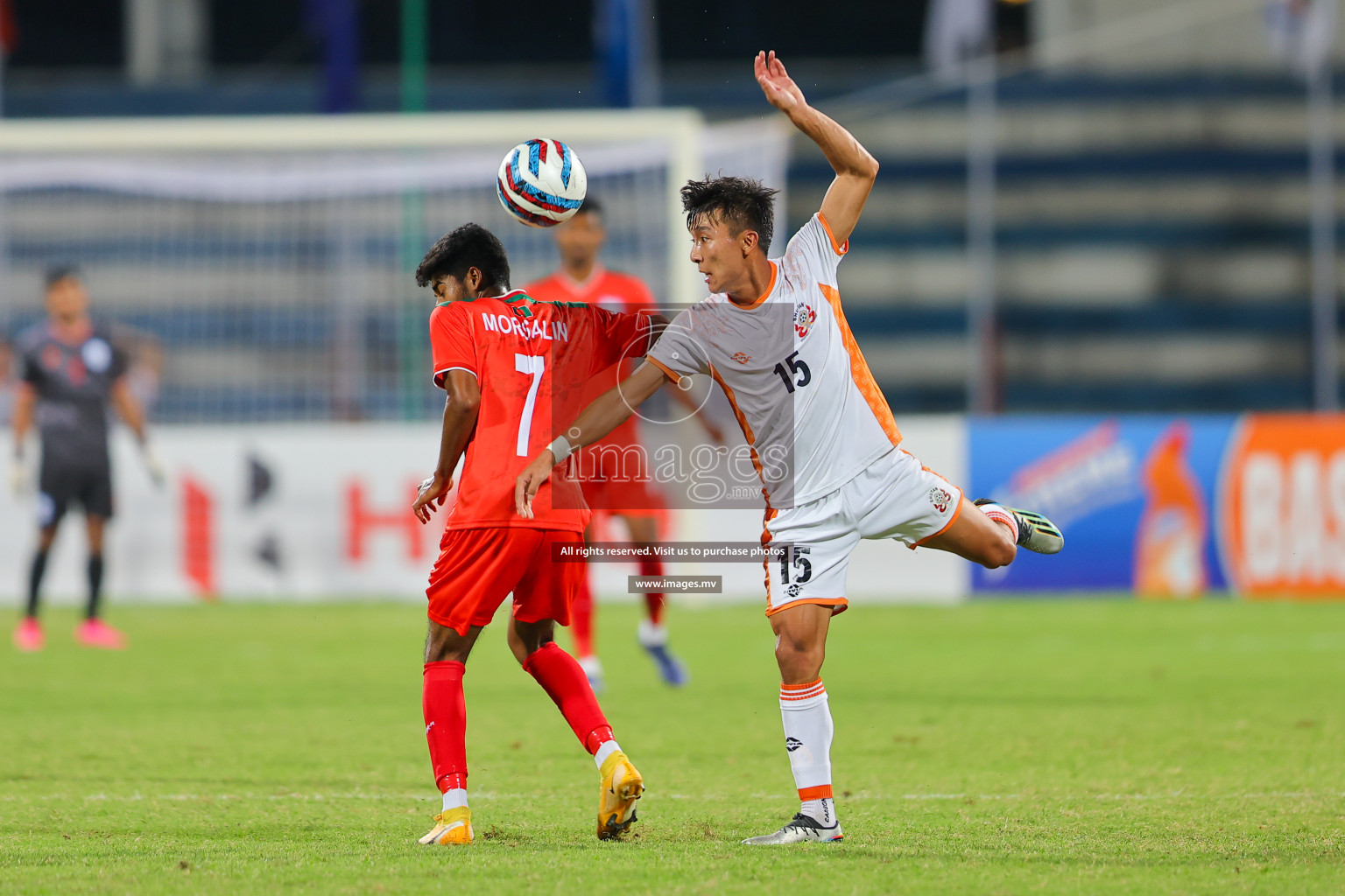 Bhutan vs Bangladesh in SAFF Championship 2023 held in Sree Kanteerava Stadium, Bengaluru, India, on Wednesday, 28th June 2023. Photos: Nausham Waheed, Hassan Simah / images.mv