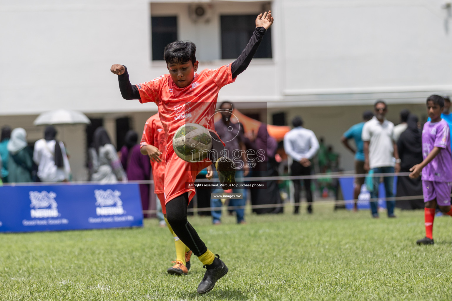 Day 1 of Nestle kids football fiesta, held in Henveyru Football Stadium, Male', Maldives on Wednesday, 11th October 2023 Photos: Shut Abdul Sattar/ Images.mv