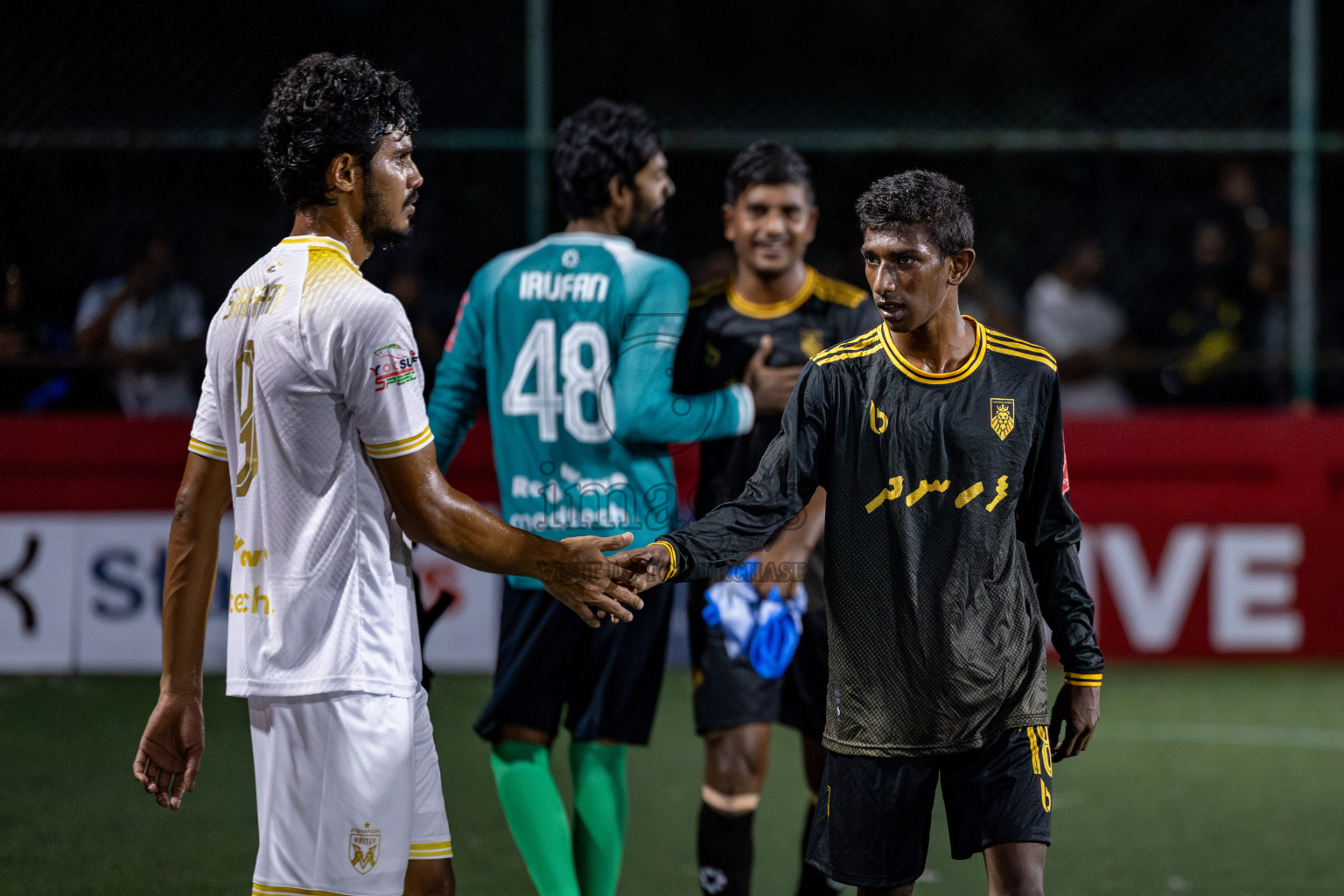 B Fehendhoo VS B Eydhafushi in Day 21 of Golden Futsal Challenge 2025 was held on Saturday, 25 January 2025, in Hulhumale', Maldives. 
Photos: Hassan Simah / images.mv