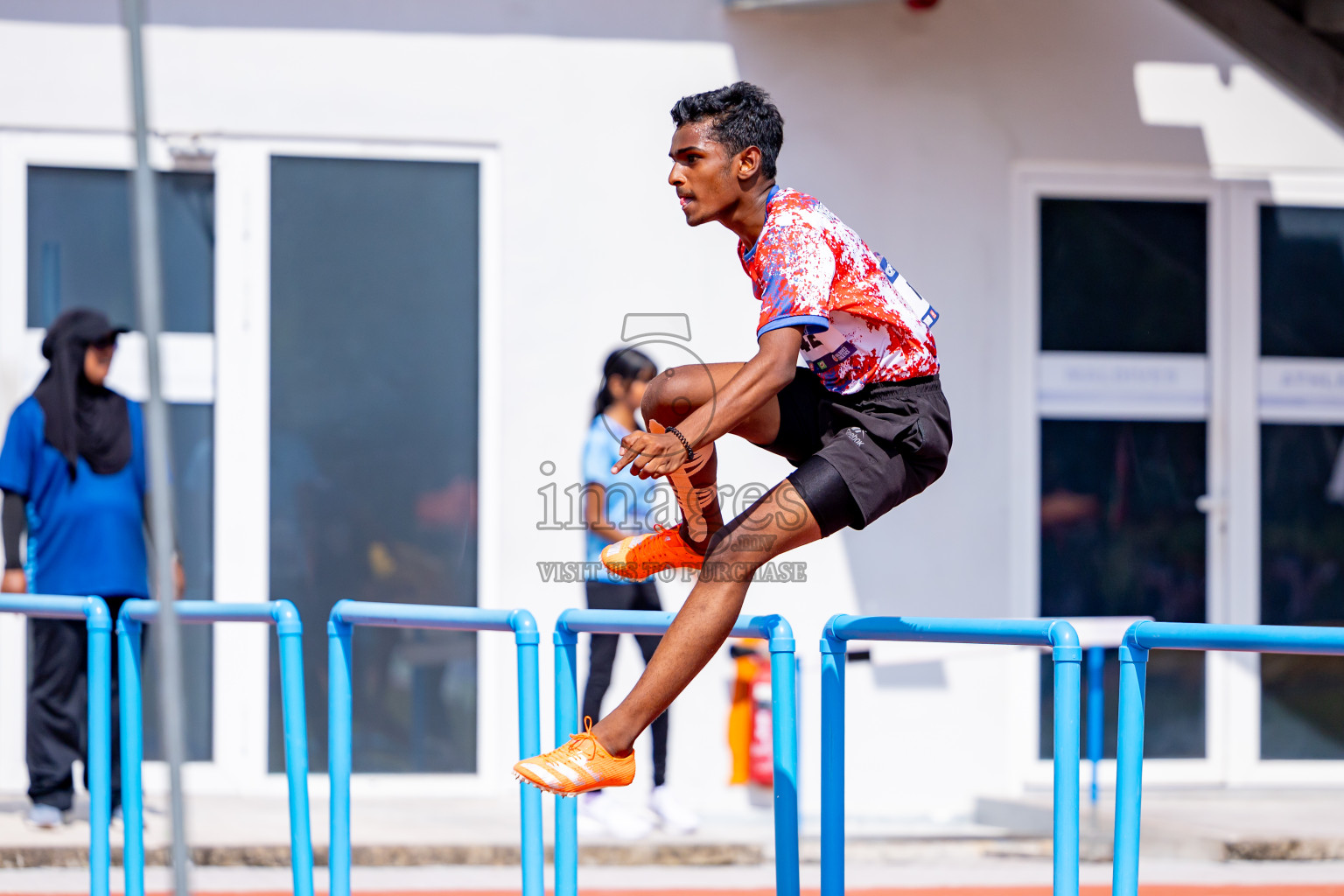 Day 4 of MWSC Interschool Athletics Championships 2024 held in Hulhumale Running Track, Hulhumale, Maldives on Tuesday, 12th November 2024. Photos by: Nausham Waheed / Images.mv