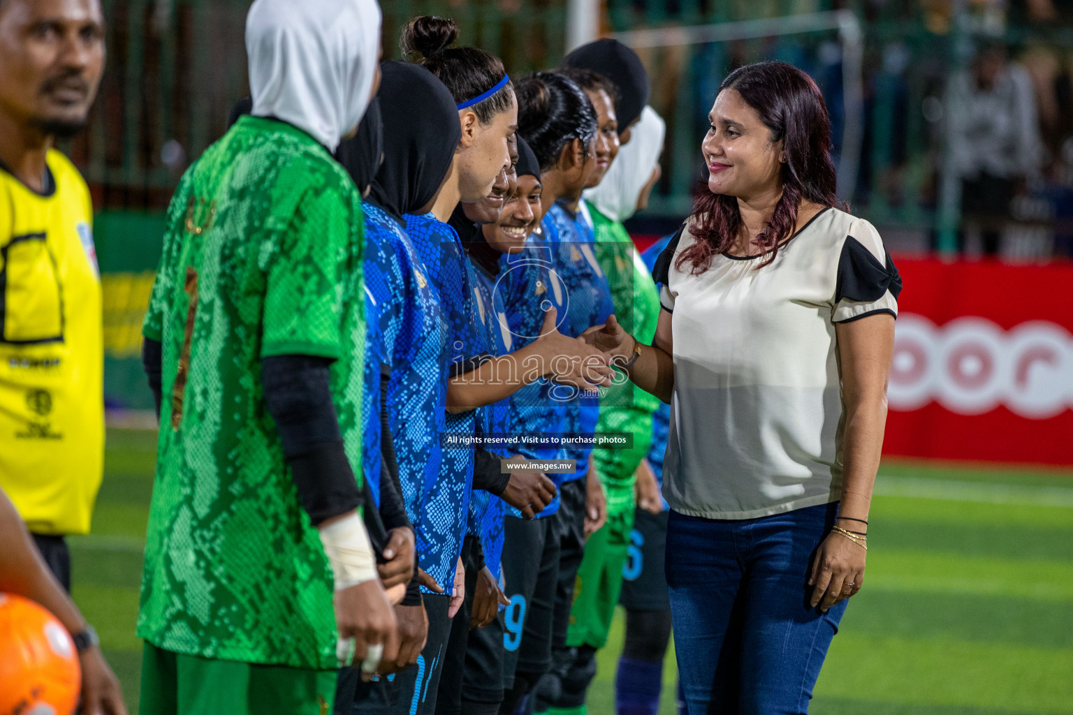 MPL vs Police Club in the Semi Finals of 18/30 Women's Futsal Fiesta 2021 held in Hulhumale, Maldives on 14th December 2021. Photos: Ismail Thoriq / images.mv