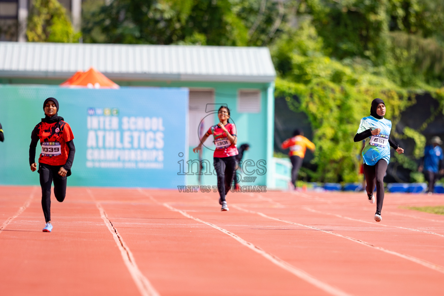 Day 3 of MWSC Interschool Athletics Championships 2024 held in Hulhumale Running Track, Hulhumale, Maldives on Monday, 11th November 2024. 
Photos by: Hassan Simah / Images.mv