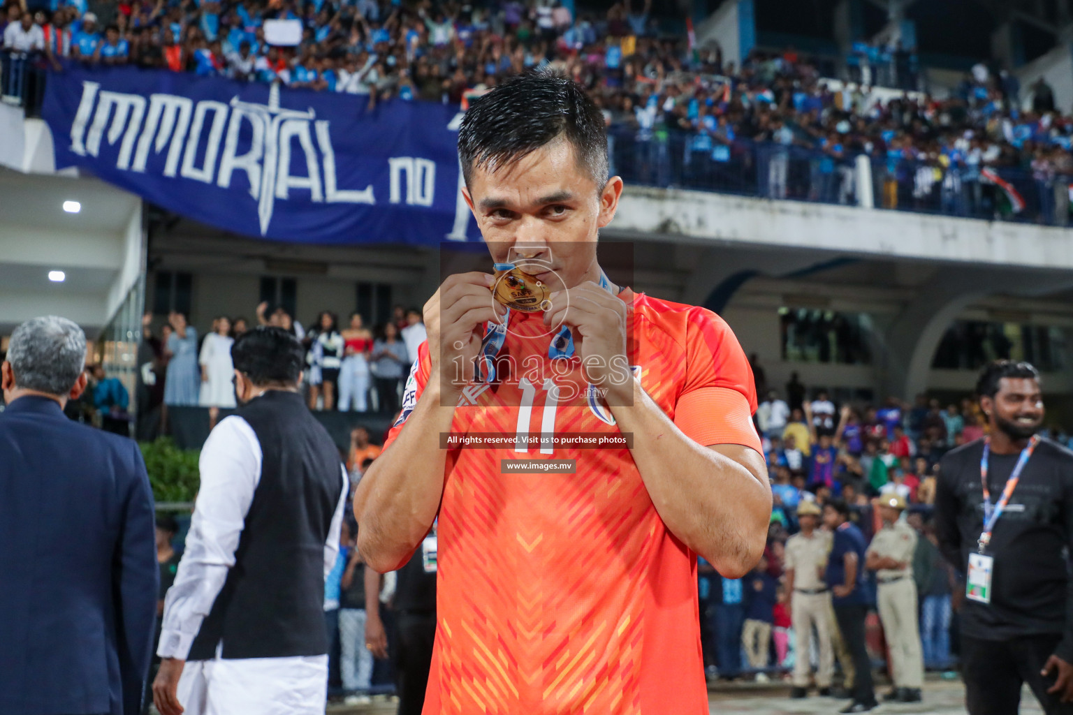 Kuwait vs India in the Final of SAFF Championship 2023 held in Sree Kanteerava Stadium, Bengaluru, India, on Tuesday, 4th July 2023. Photos: Nausham Waheed/ images.mv