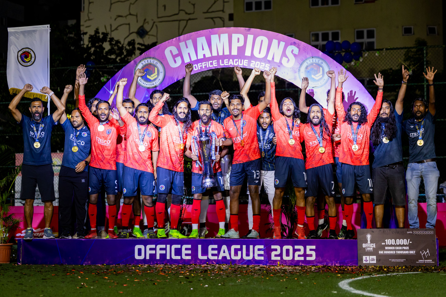 Police Club vs STELCO Rc in Final of Office League 2025 was held on Friday, 9th May 2025 in Hulhumale', Maldives. Photos: Nausham Waheed  / images.mv