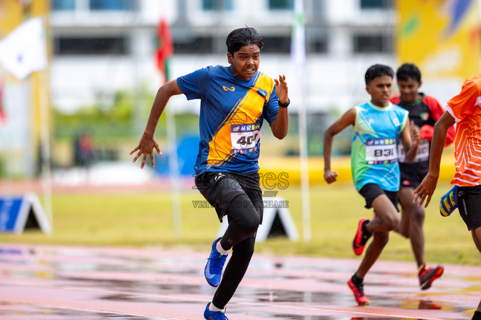 Day 1 of MWSC Interschool Athletics Championships 2024 held in Hulhumale Running Track, Hulhumale, Maldives on Saturday, 9th November 2024. 
Photos by: Ismail Thoriq / images.mv