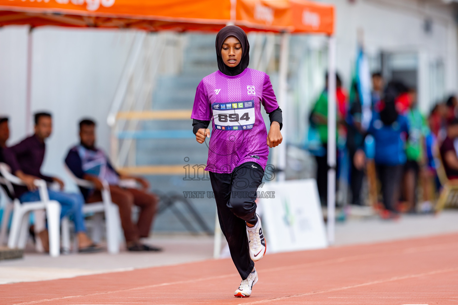 Day 6 of MWSC Interschool Athletics Championships 2024 held in Hulhumale Running Track, Hulhumale, Maldives on Thursday, 14th November 2024. Photos by: Nausham Waheed / Images.mv