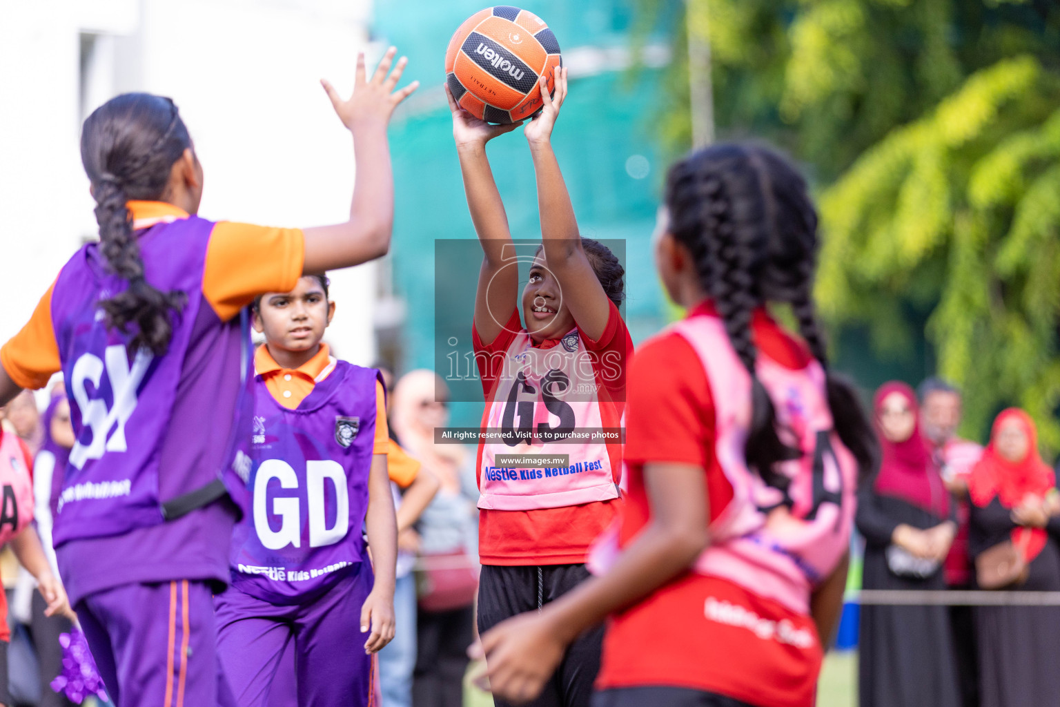 Day 2 of Nestle' Kids Netball Fiesta 2023 held in Henveyru Stadium, Male', Maldives on Thursday, 1st December 2023. Photos by Nausham Waheed / Images.mv