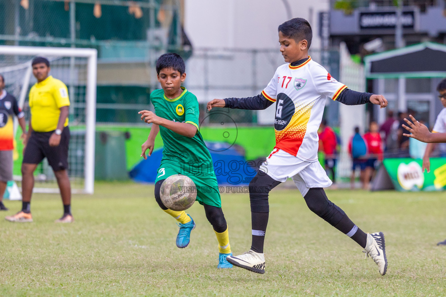 Day 1 of MILO Academy Championship 2024 - U12 was held at Henveiru Grounds in Male', Maldives on Thursday, 4th July 2024. Photos: Shuu Abdul Sattar / images.mv