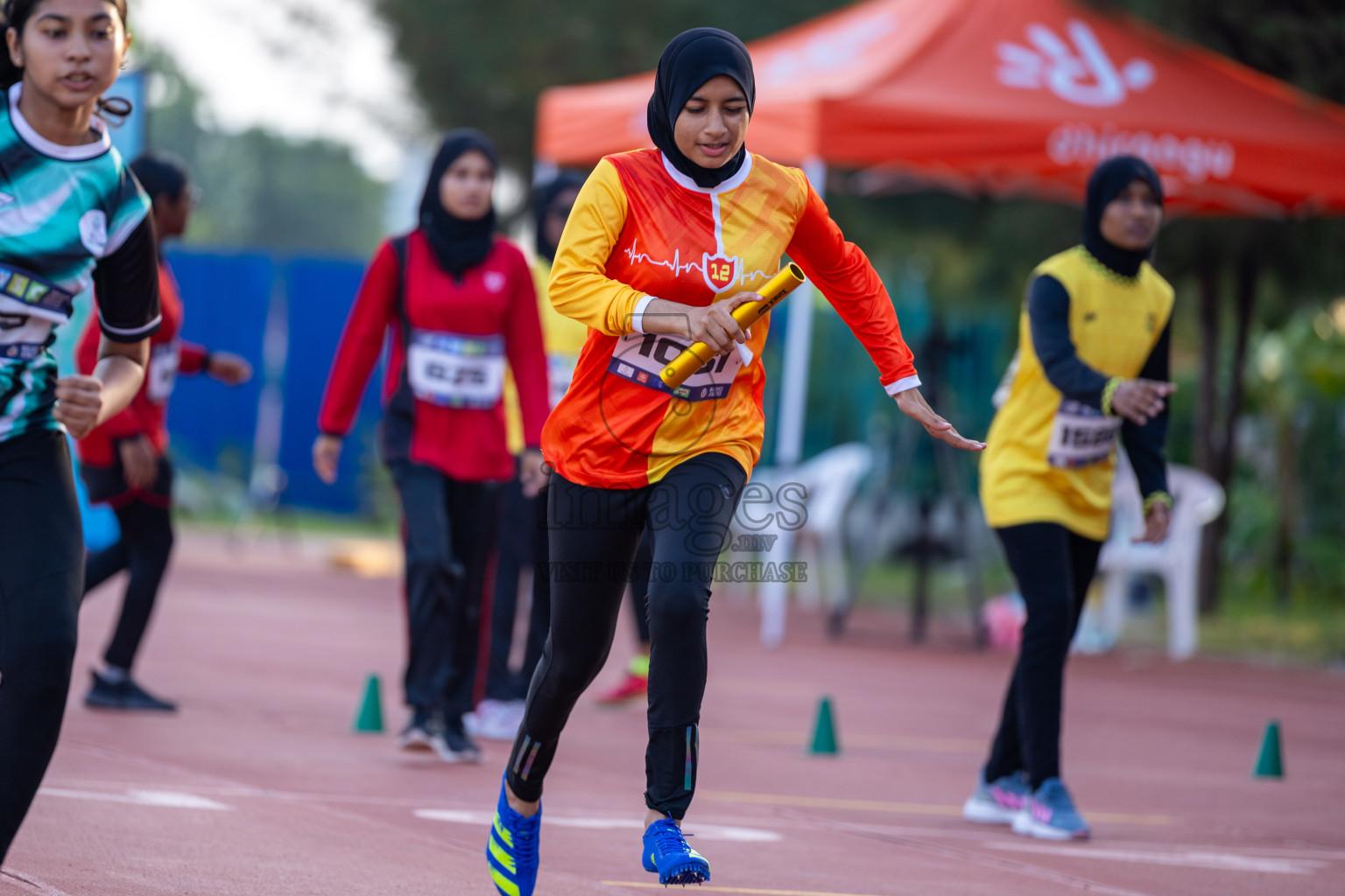 Day 5 of MWSC Interschool Athletics Championships 2024 held in Hulhumale Running Track, Hulhumale, Maldives on Wednesday, 13th November 2024. Photos by: Ismail Thoriq / Images.mv