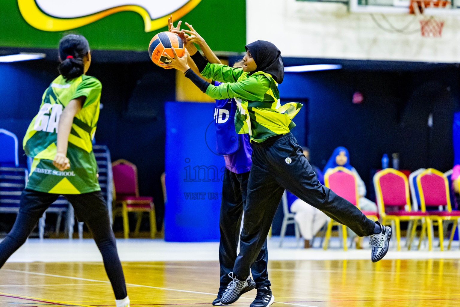 Day 3 of 25th Inter-School Netball Tournament was held in Social Center at Male', Maldives on Sunday, 11th August 2024. Photos: Nausham Waheed / images.mv