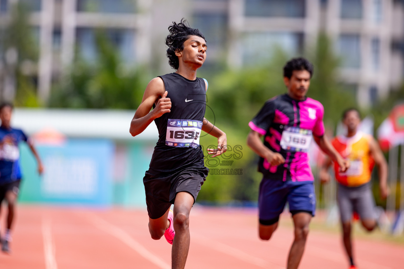 Day 3 of MWSC Interschool Athletics Championships 2024 held in Hulhumale Running Track, Hulhumale, Maldives on Monday, 11th November 2024. 
Photos by: Hassan Simah / Images.mv