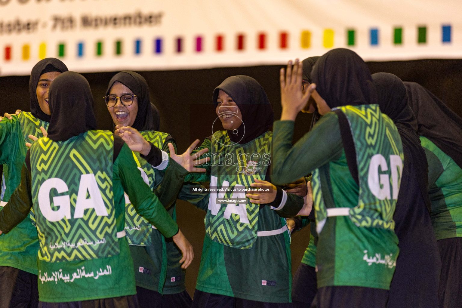 Day2 of 24th Interschool Netball Tournament 2023 was held in Social Center, Male', Maldives on 28th October 2023. Photos: Nausham Waheed / images.mv