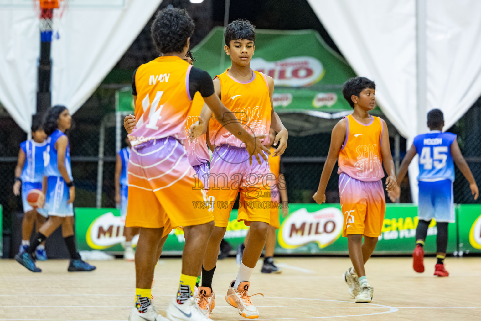 Milo 5 x 5 Junior Challenge 2025 - Basketball tournament held in Basketball Training Center, Male', Maldives on Thursday, 09th October 2025. 
Photo by: Hassan Simah / Images.mv