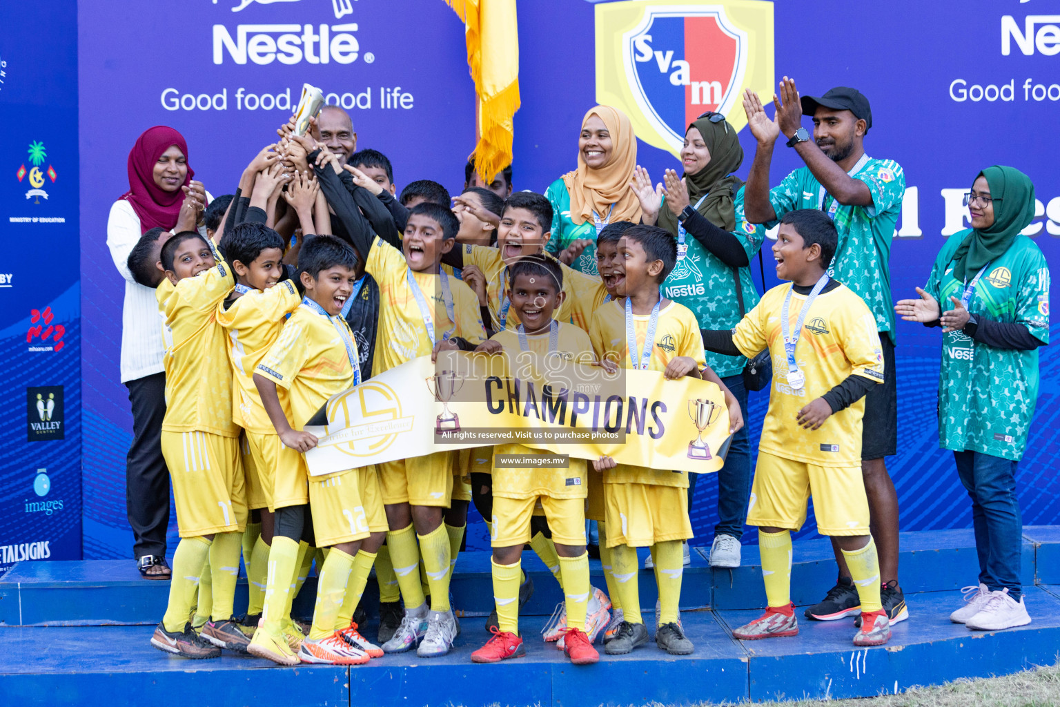 Day 4 of Nestle Kids Football Fiesta, held in Henveyru Football Stadium, Male', Maldives on Saturday, 14th October 2023 Photos: Nausham Waheed  / images.mv