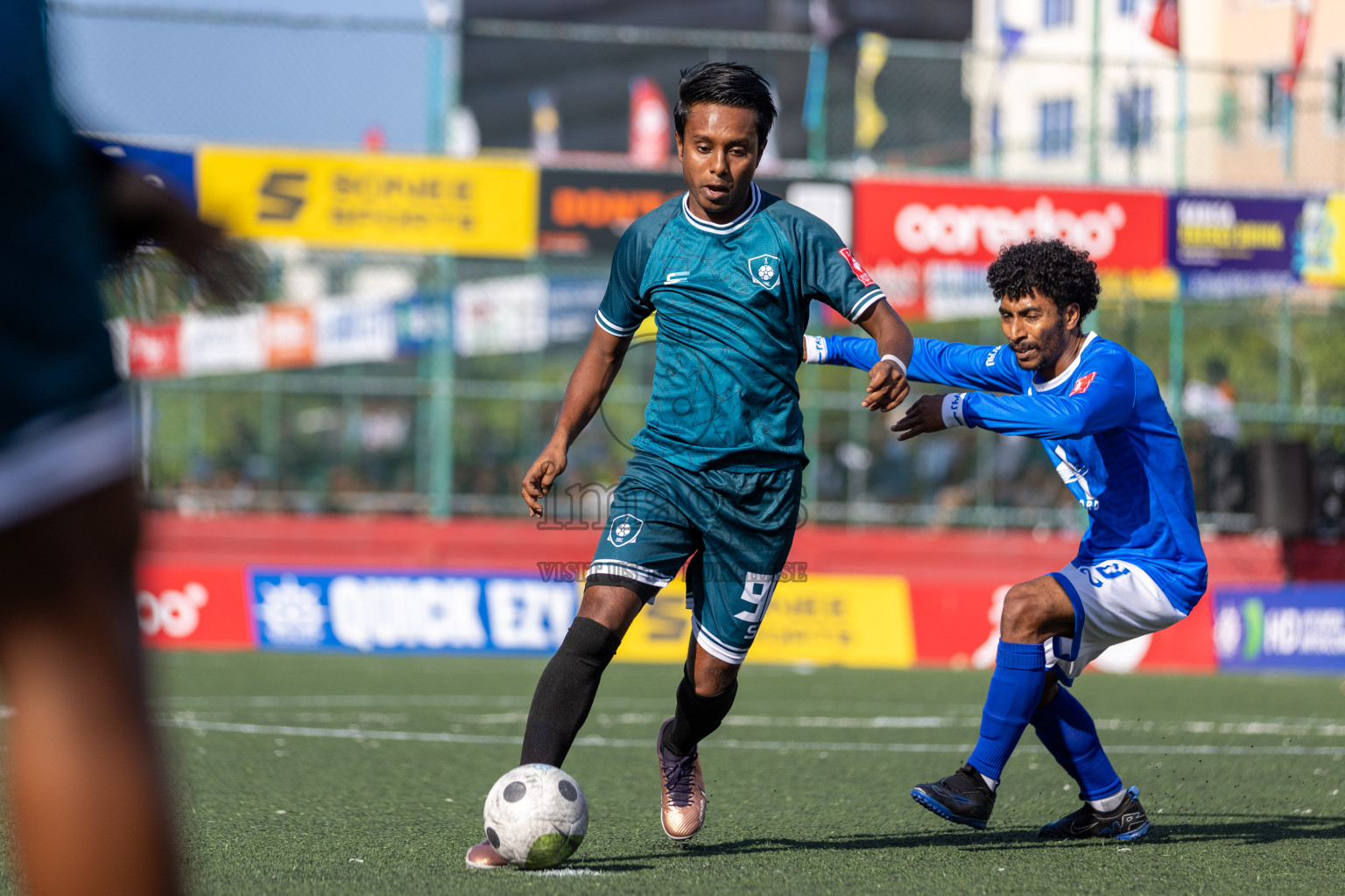 R Dhuvaafaru VS R Hulhudhuffaaru in Day 13 of Golden Futsal Challenge 2024 was held on Saturday, 27th January 2024, in Hulhumale', Maldives Photos: Nausham Waheed / images.mv