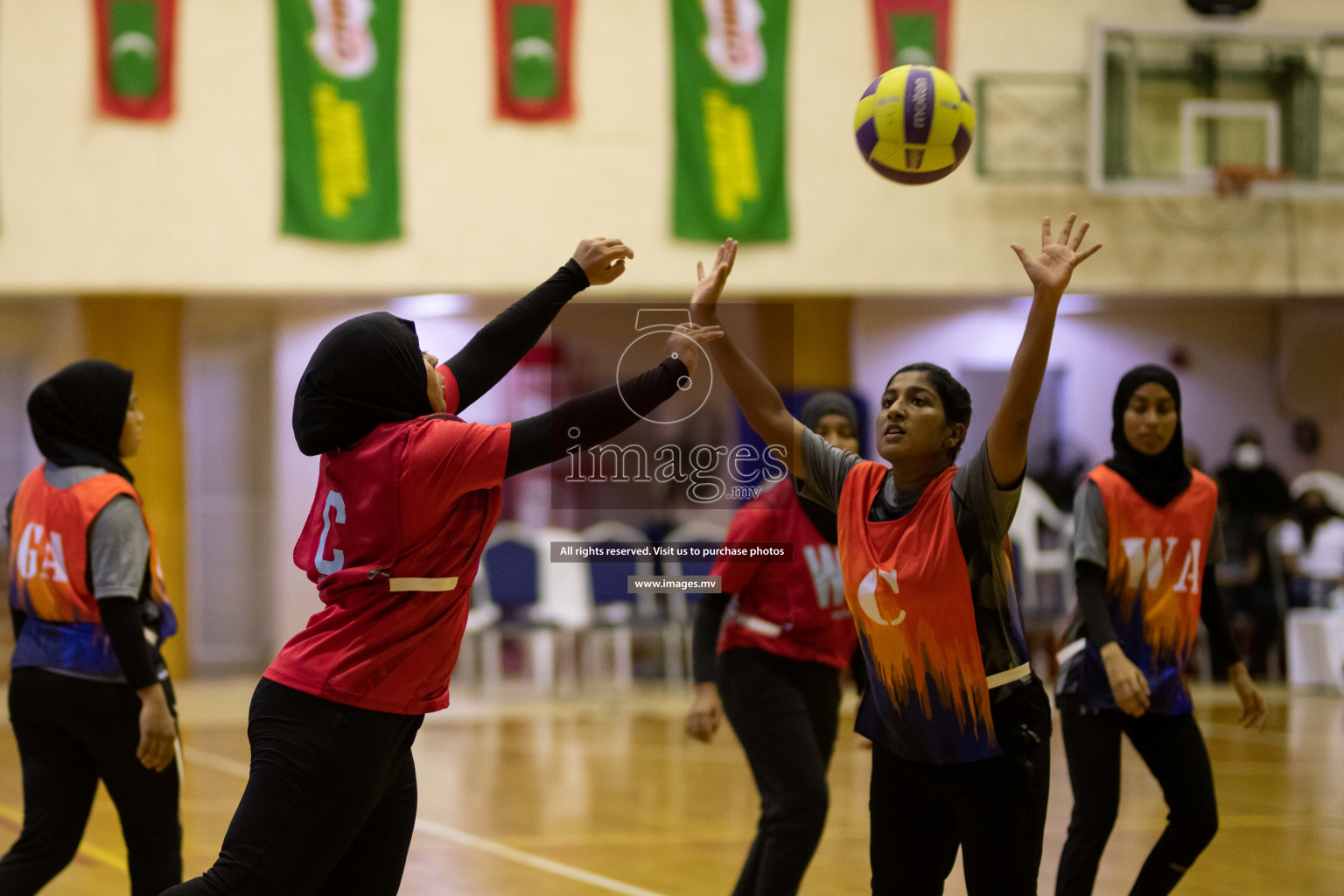 Milo National Netball Tournament 1st December 2021 at Social Center Indoor Court, Male, Maldives. Photos: Maanish/ Images Mv