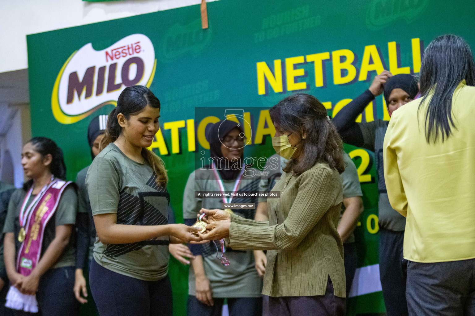 Kulhudhuffushi Youth & R.C vs Club Green Streets in the Finals of Milo National Netball Tournament 2021 (Women's) held on 5th December 2021 in Male', Maldives Photos: Ismail Thoriq / images.mv