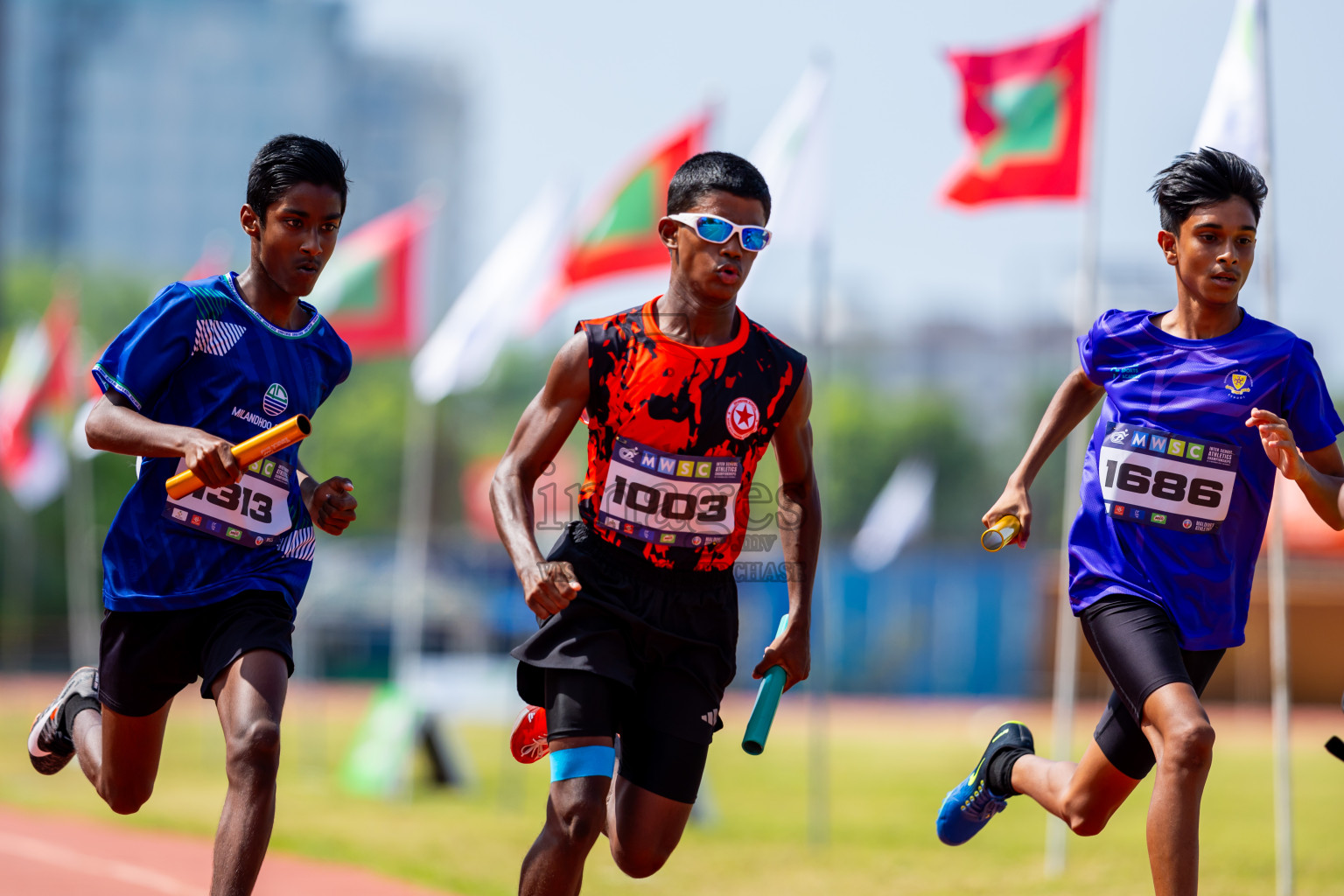 Day 6 of MWSC Interschool Athletics Championships 2024 held in Hulhumale Running Track, Hulhumale, Maldives on Thursday, 14th November 2024. Photos by: Nausham Waheed / Images.mv