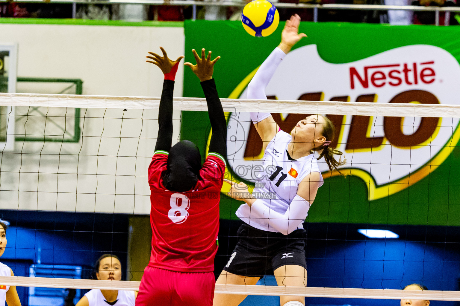 Final of CAVA Woman's Volleyball Challenge Cup 2024 was held in Social Center, Male', Maldives on Wednesday, 11th September 2024. Photos: Nausham Waheed / images.mv