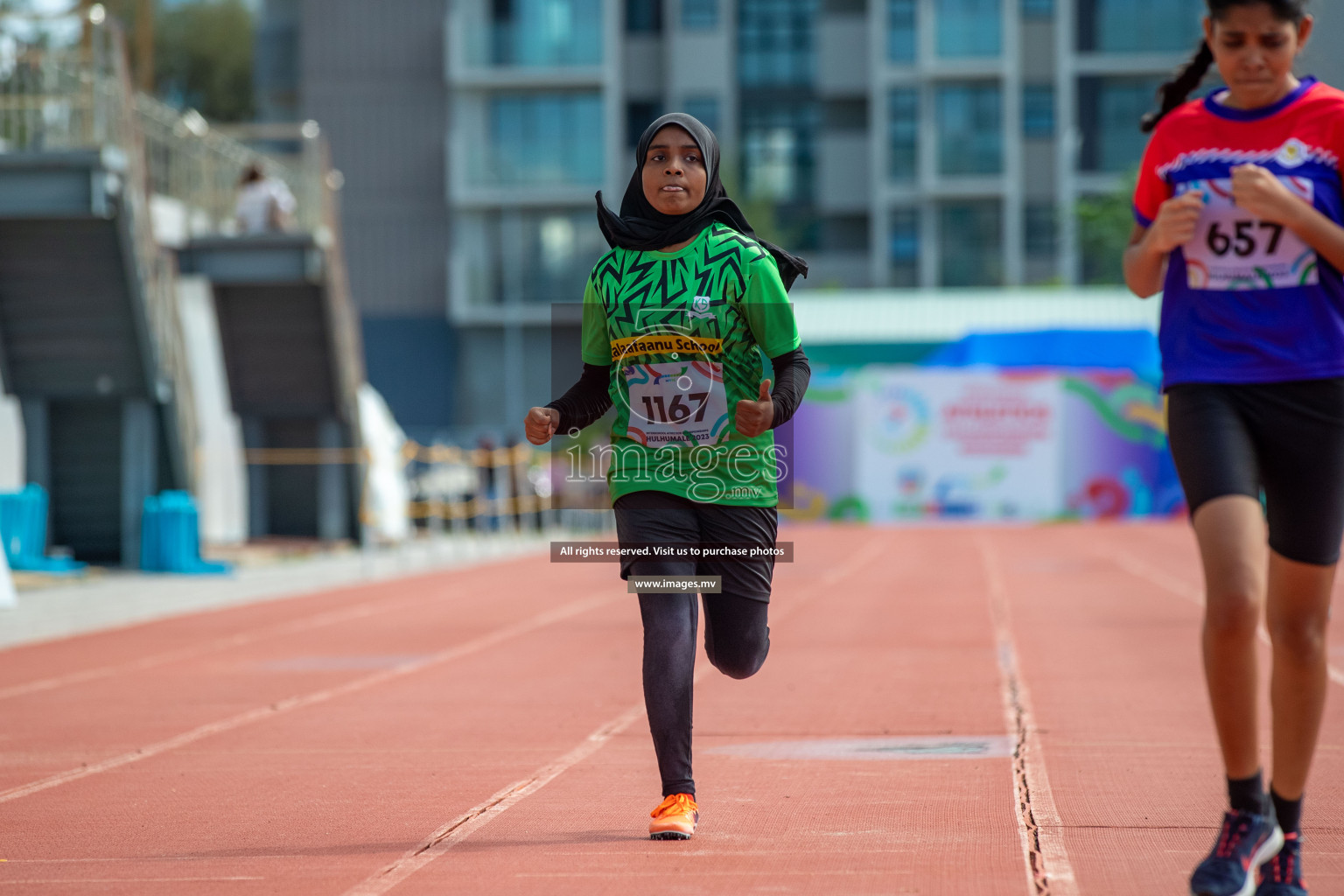 Day two of Inter School Athletics Championship 2023 was held at Hulhumale' Running Track at Hulhumale', Maldives on Sunday, 15th May 2023. Photos: Nausham Waheed / images.mv