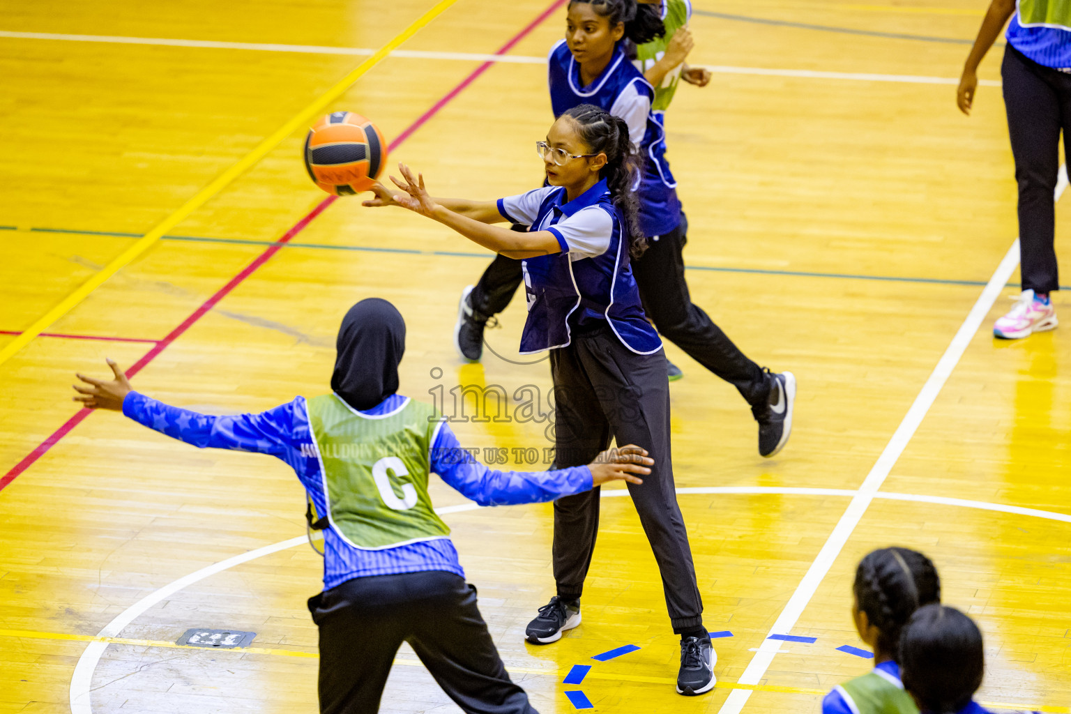 Day 6 of 25th Inter-School Netball Tournament was held in Social Center at Male', Maldives on Thursday, 15th August 2024. Photos: Nausham Waheed / images.mv