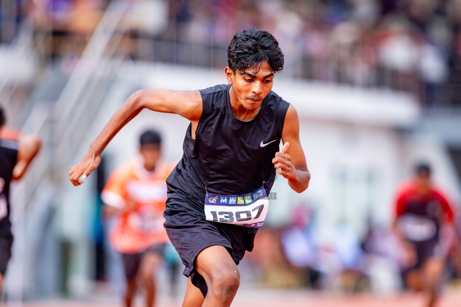 Day 6 of MWSC Interschool Athletics Championships 2024 held in Hulhumale Running Track, Hulhumale, Maldives on Thursday, 14th November 2024. Photos by: Nausham Waheed / Images.mv