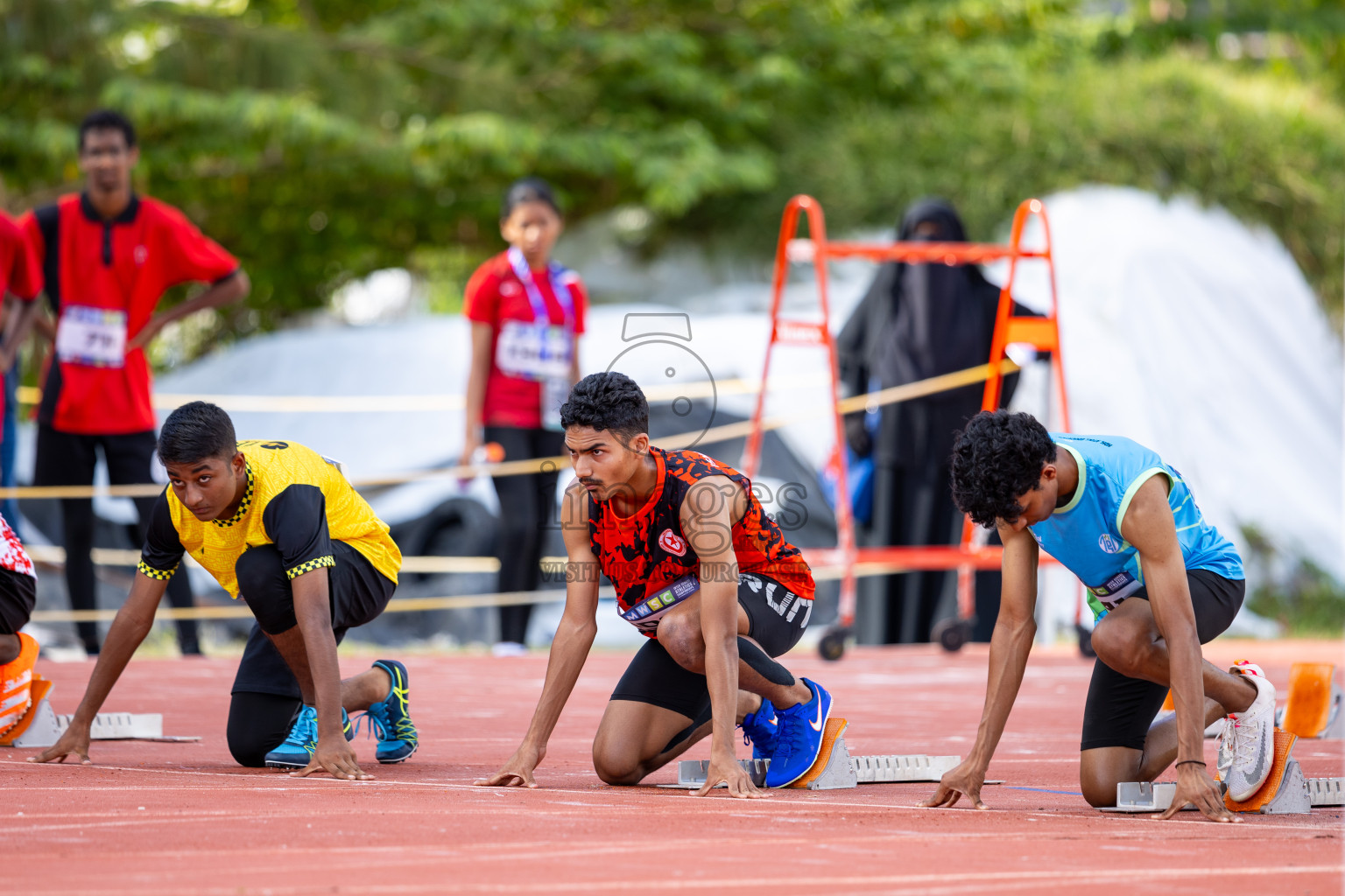 Day 1 of MWSC Interschool Athletics Championships 2024 held in Hulhumale Running Track, Hulhumale, Maldives on Saturday, 9th November 2024. Photos by: Ismail Thoriq / Images.mv