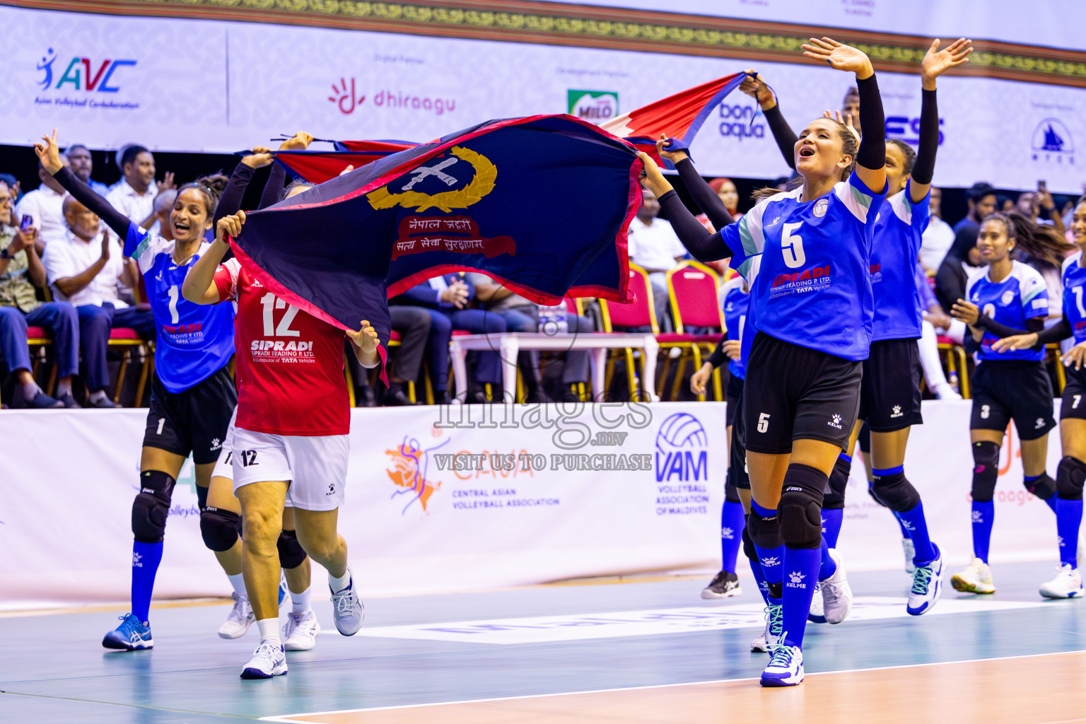 Nepal Police Club vs Humo VC in the Final of CAVA Woman's Volleyball Club Championship 2024 was held in Social Center, Male', Maldives on Saturday, 21st September 2024. Photos: Nausham Waheed / images.mv