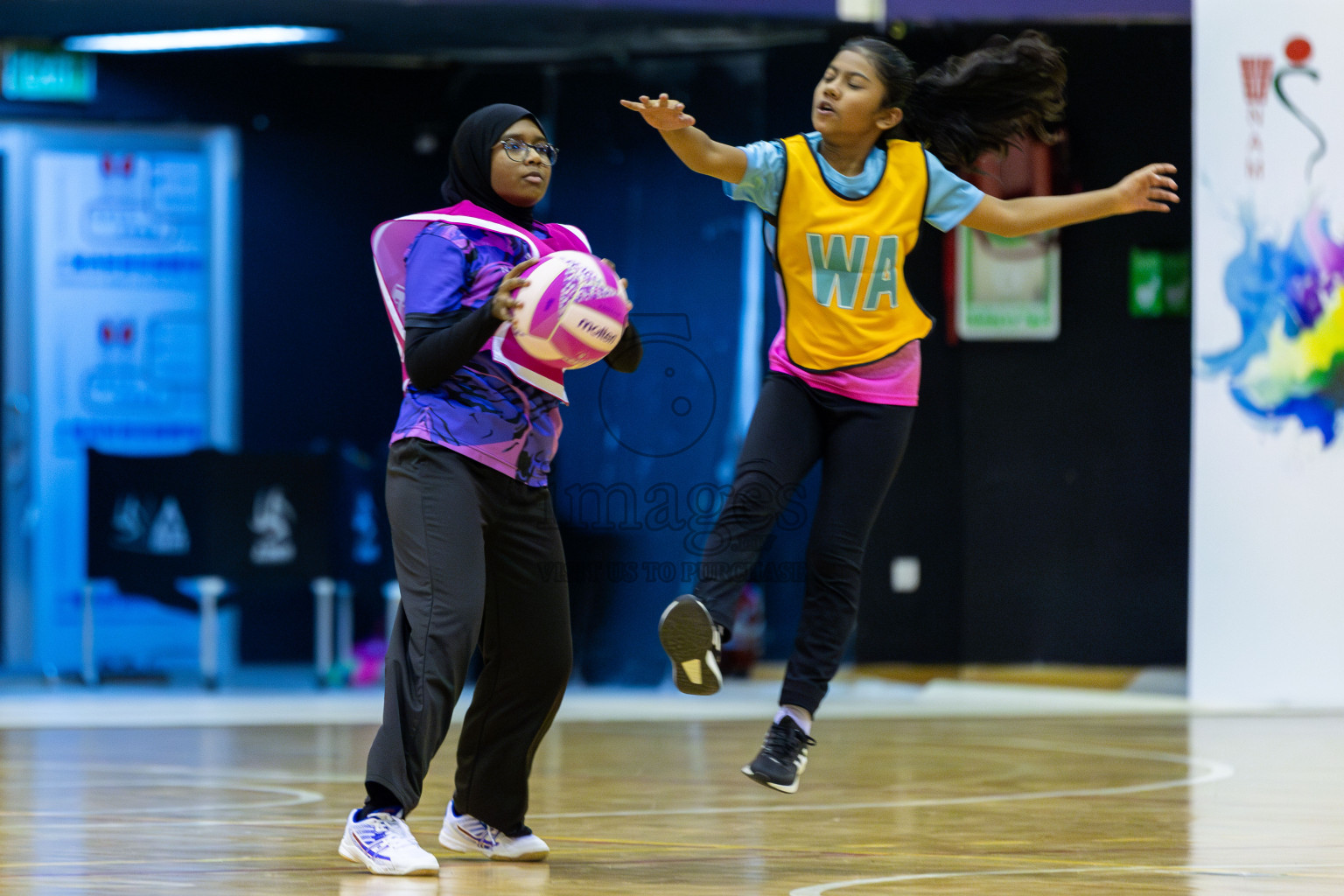 Netkids B vs N Sports academy B (U13) in Day 1 of 3rd Junior Championship - Netball association of Maldives, held at Social Center on 19th January 2025 . Photos by Shuu Abdul Sattar / Images.mv