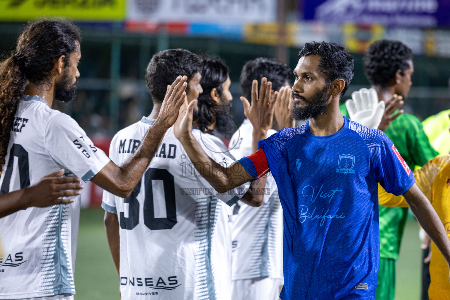 Sh Bilehfehi vs Sh Lhaimagu in Day 11 of Golden Futsal Challenge 2025 was held on Wednesday, 15th January 2025, in Hulhumale', Maldives Photos: Mohamed Mahfooz Moosa / images.mv
