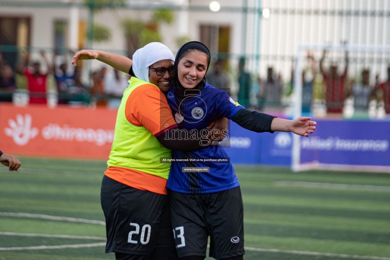 Maldives Ports Limited vs Dhivehi Sifainge Club in the semi finals of 18/30 Women's Futsal Fiesta 2019 on 27th April 2019, held in Hulhumale Photos: Hassan Simah / images.mv