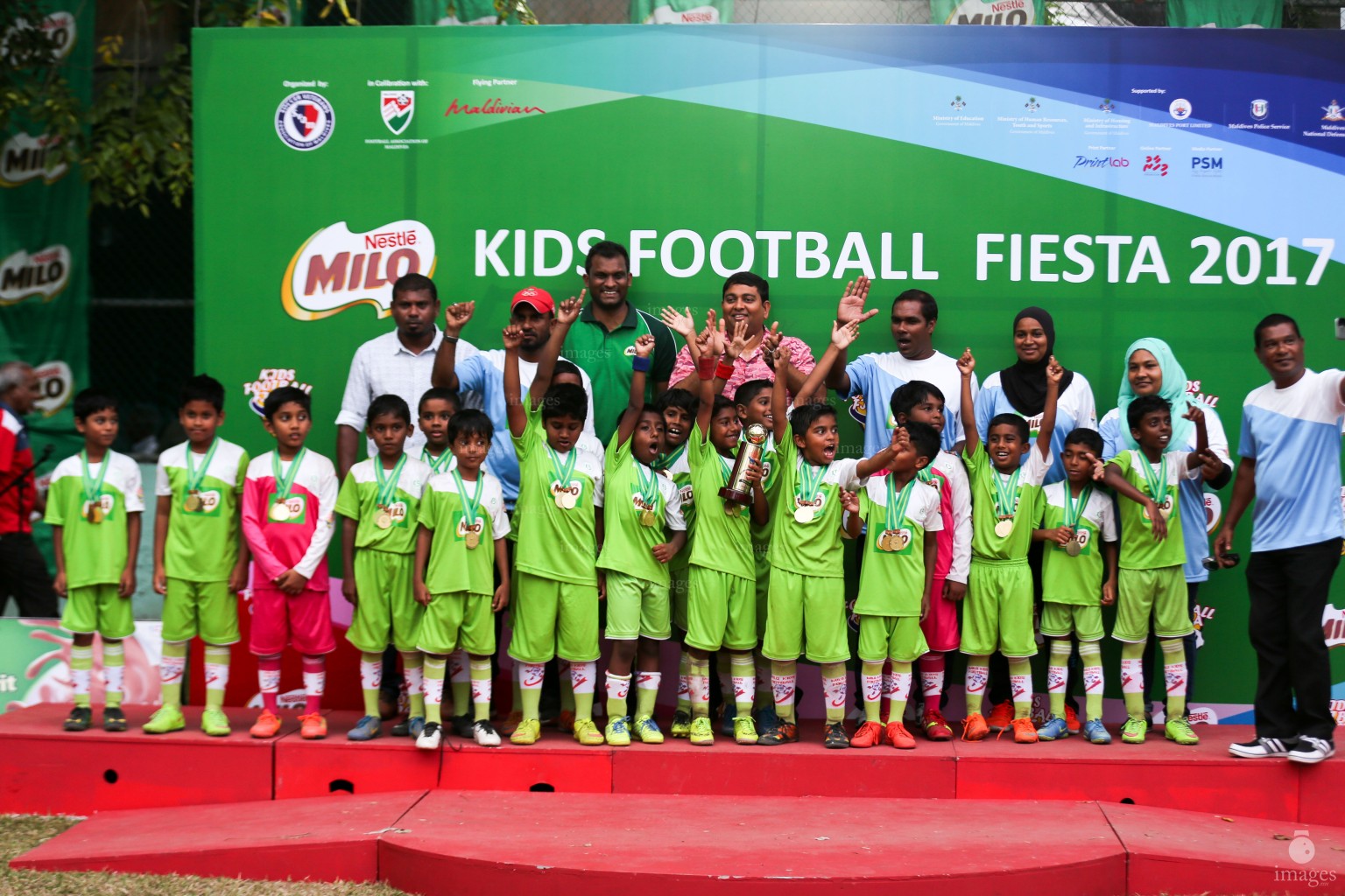 Finals of Milo Kids Football Fiesta in Male', Maldives, Saturday, February 18, 2017.(Images.mv Photo/ Hussain Sinan).