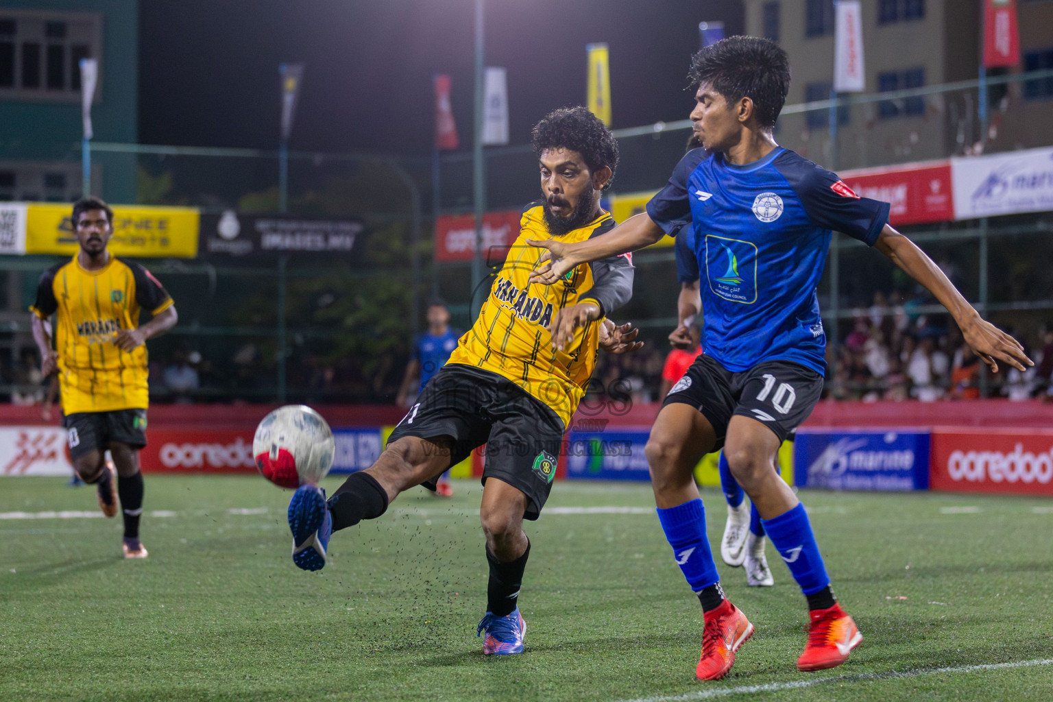 HA Vashafaru vs HA Hoarafushi in Day 5 of Golden Futsal Challenge 2024 was held on Friday, 19th January 2024, in Hulhumale', Maldives Photos: Mohamed Mahfooz Moosa / images.mv