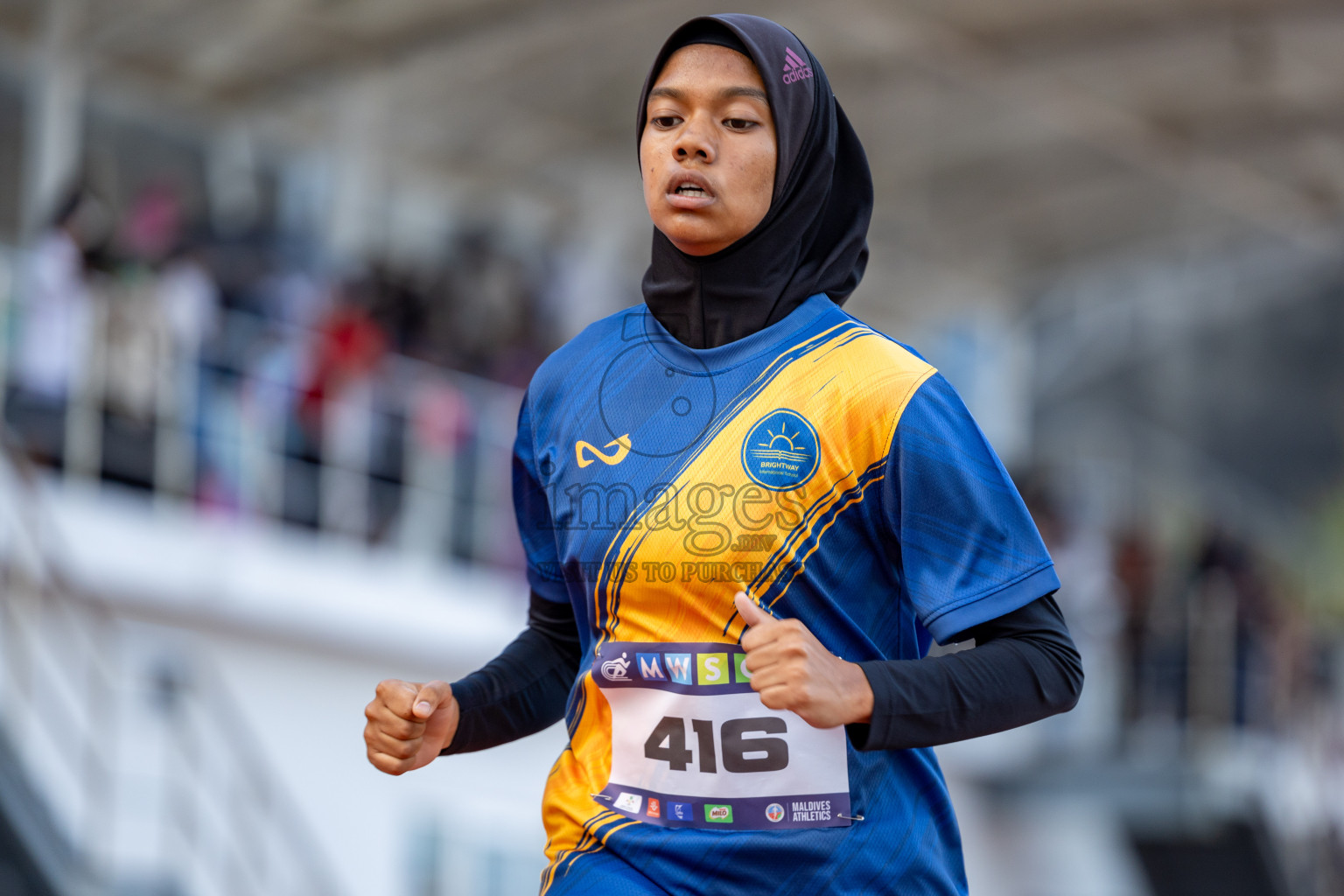 Day 2 of MWSC Interschool Athletics Championships 2024 held in Hulhumale Running Track, Hulhumale, Maldives on Sunday, 10th November 2024. 
Photos by: Hassan Simah / Images.mv