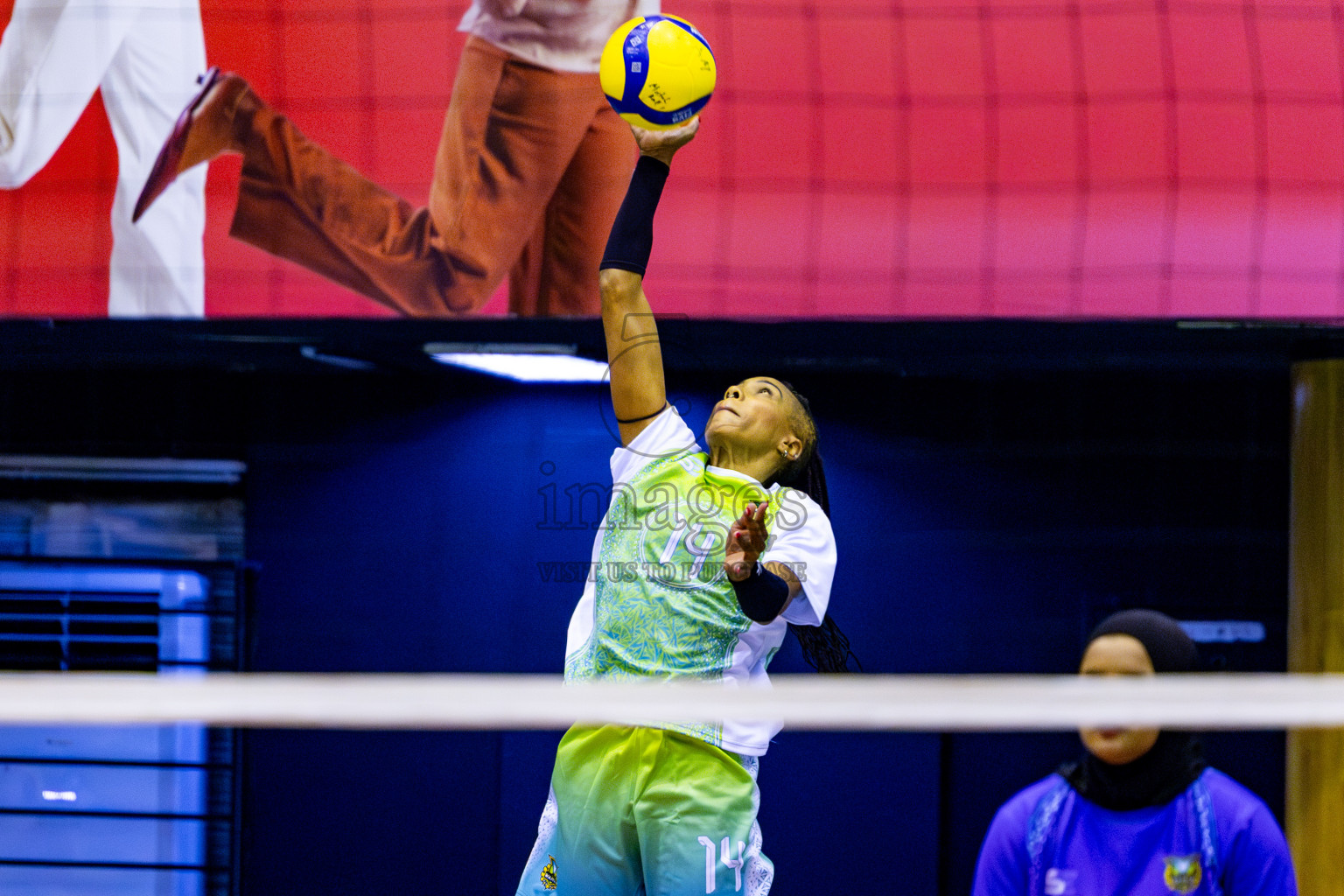 Police Club vs Club Wamco in the Final of Women's Division of National Volleyball League 2025 held in Male', Maldives on Sunday, 27th April 2025 at Social Center Indoor Hall Photos By: Nausham Waheed / images.mv