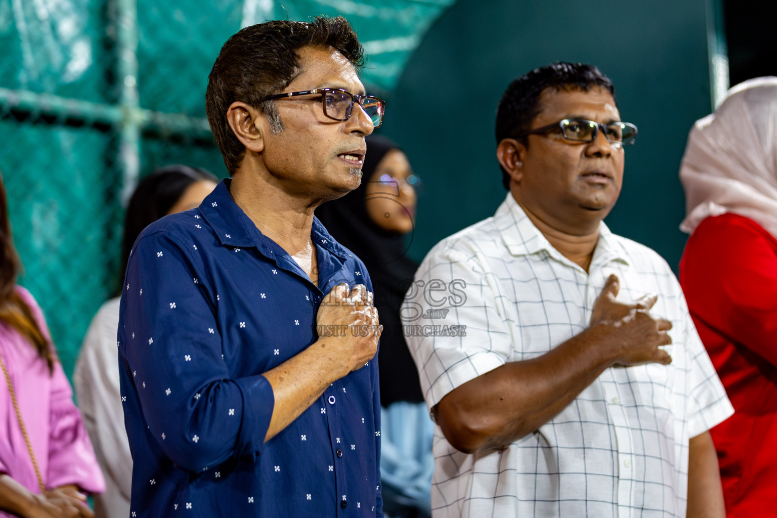 L. Gan VS B. Eydhafushi in the Finals of Golden Futsal Challenge 2024 which was held on Thursday, 7th March 2024, in Hulhumale', Maldives. 
Photos: Hassan Simah / images.mv