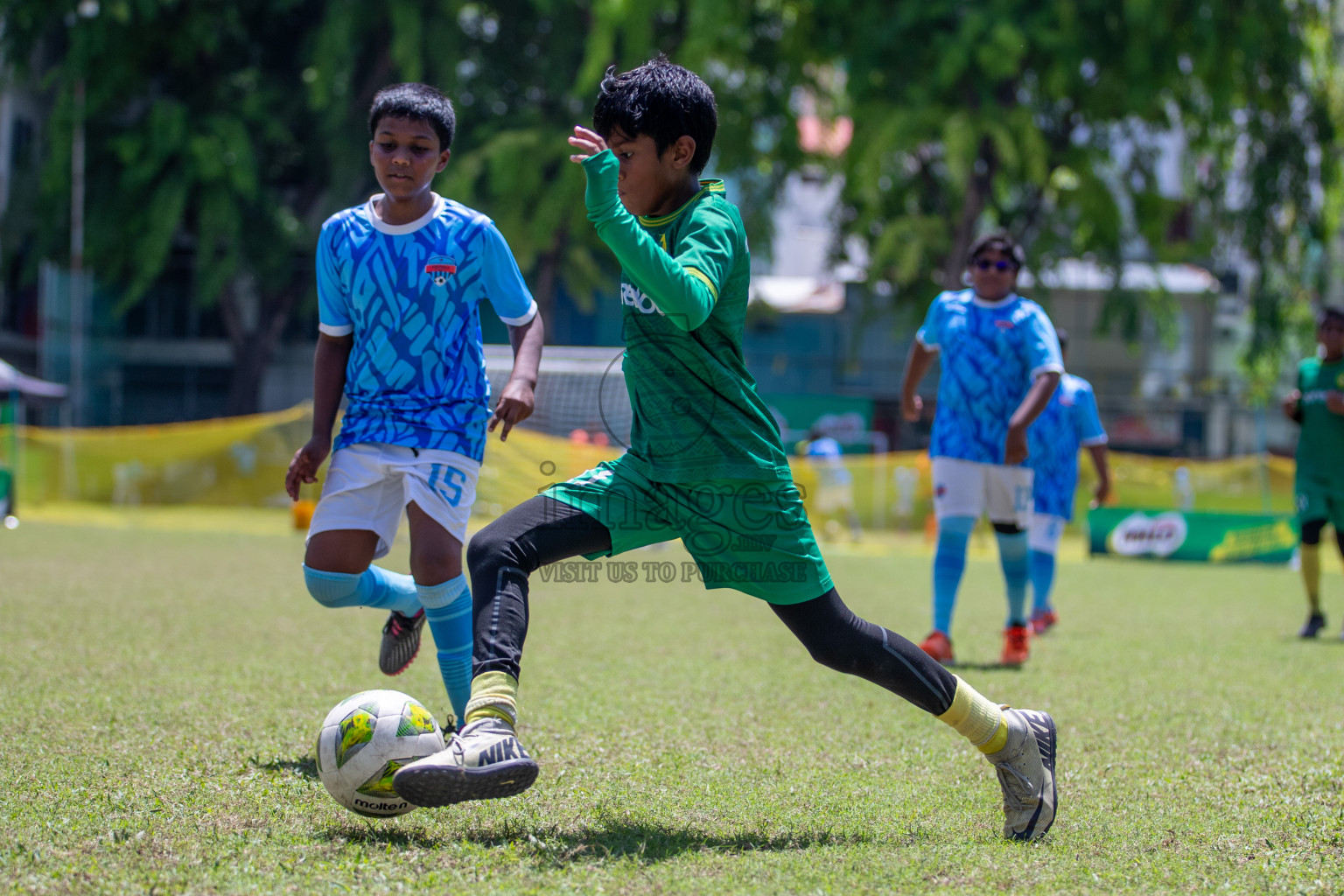 Day 3 of MILO Academy Championship 2024 - U12 was held at Henveiru Grounds in Male', Maldives on Saturday, 6th July 2024. Photos: Mohamed Mahfooz Moosa / images.mv