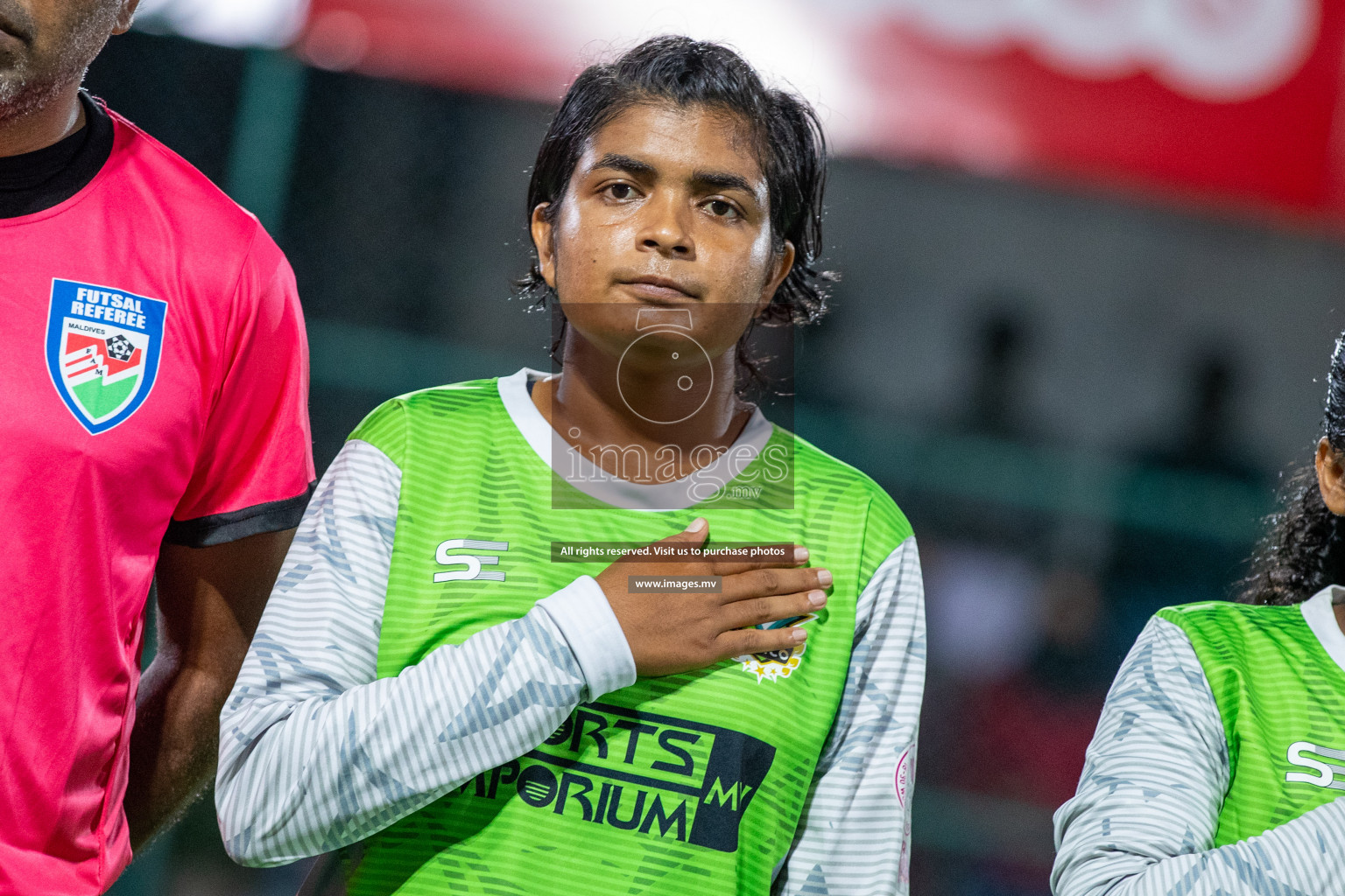 Club WAMCO vs DSC in the Semi Finals of 18/30 Women's Futsal Fiesta 2021 held in Hulhumale, Maldives on 14th December 2021. Photos: Ismail Thoriq / images.mv