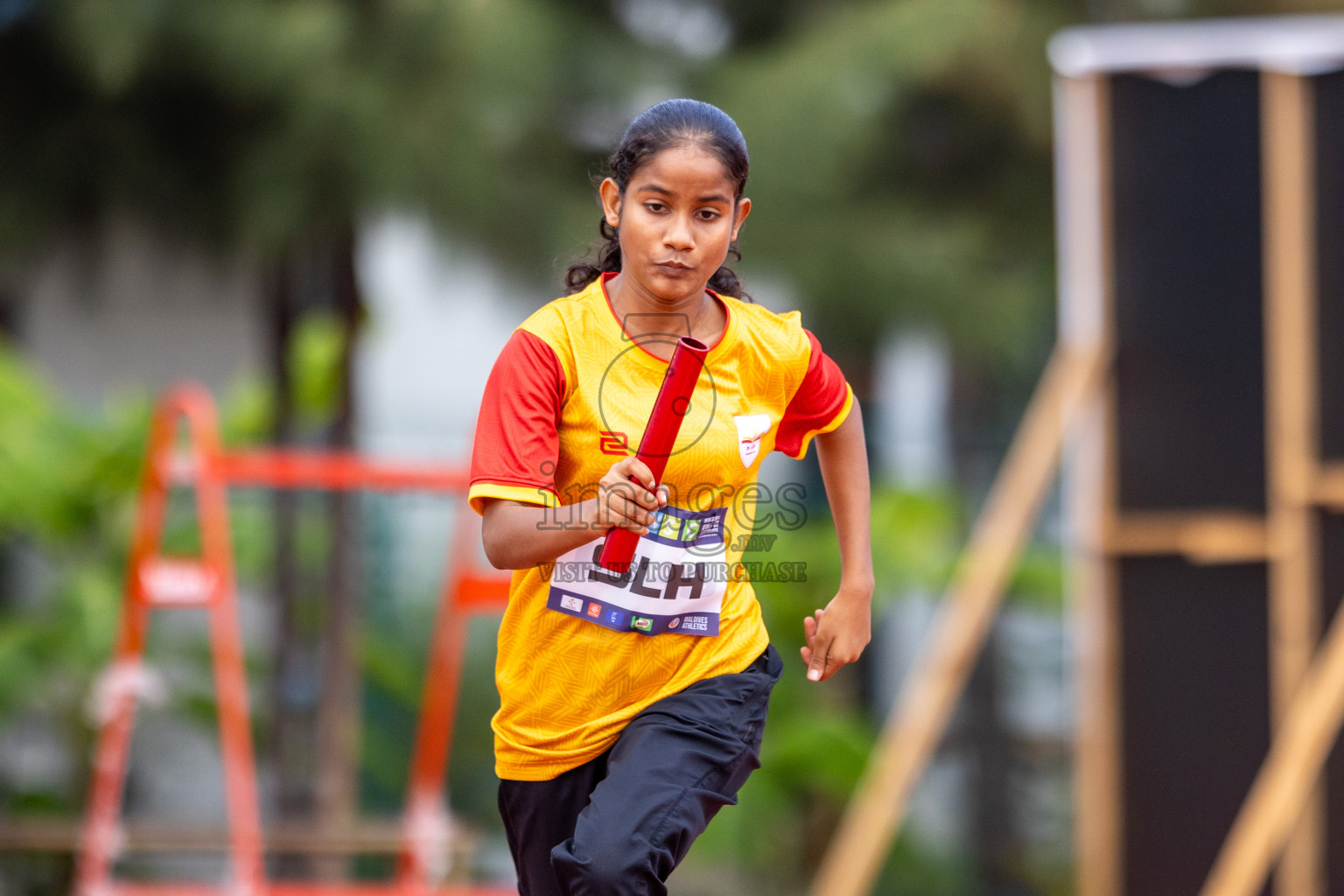 Day 5 of MWSC Interschool Athletics Championships 2024 held in Hulhumale Running Track, Hulhumale, Maldives on Wednesday, 13th November 2024. Photos by: Raif Yoosuf / Images.mv