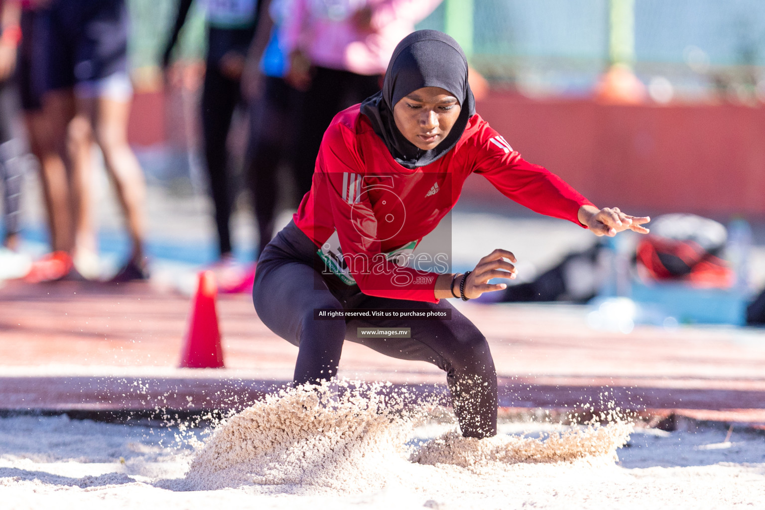 Day 2 of National Athletics Championship 2023 was held in Ekuveni Track at Male', Maldives on Saturday, 25th November 2023. Photos: Nausham Waheed / images.mv