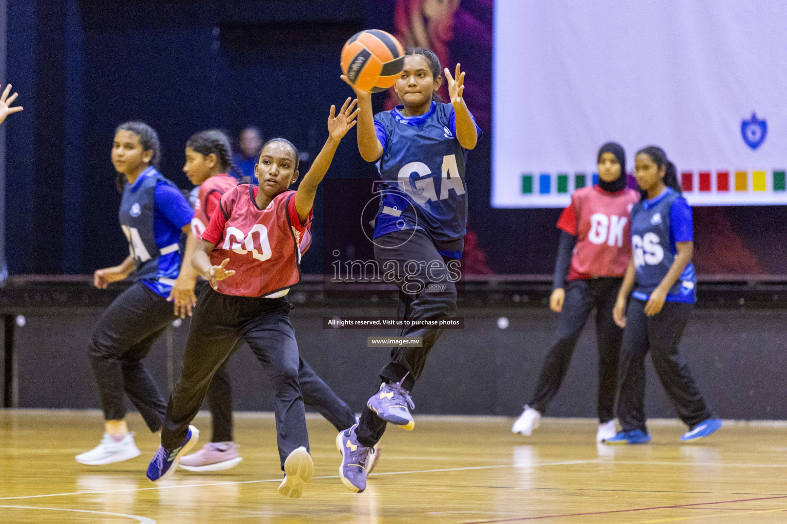 Day 8 of 24th Interschool Netball Tournament 2023 was held in Social Center, Male', Maldives on 3rd November 2023. Photos: Nausham Waheed / images.mv