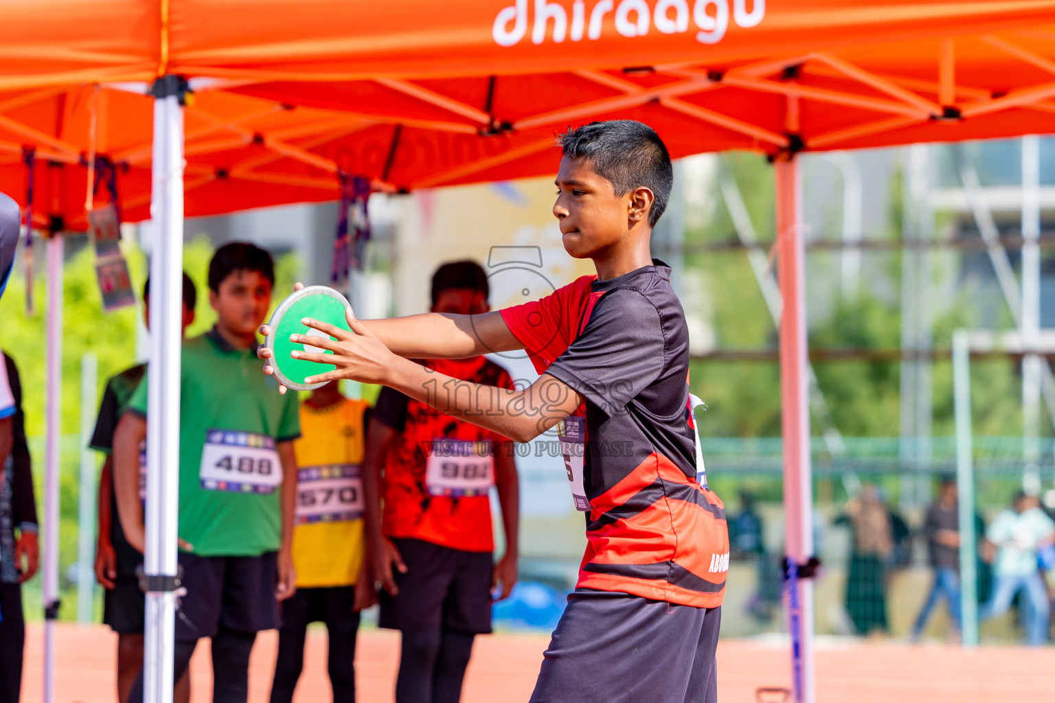 Day 4 of MWSC Interschool Athletics Championships 2024 held in Hulhumale Running Track, Hulhumale, Maldives on Tuesday, 12th November 2024. Photos by: Nausham Waheed / Images.mv