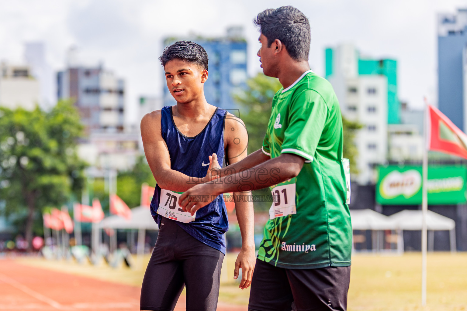 Day 4 of Inter-school Athletics Championship 2025 held in Ekuveni Synthetic Track, Male', Maldives on Thursday, 09th October 2025. Photos by: Areef Adam / Images.mv