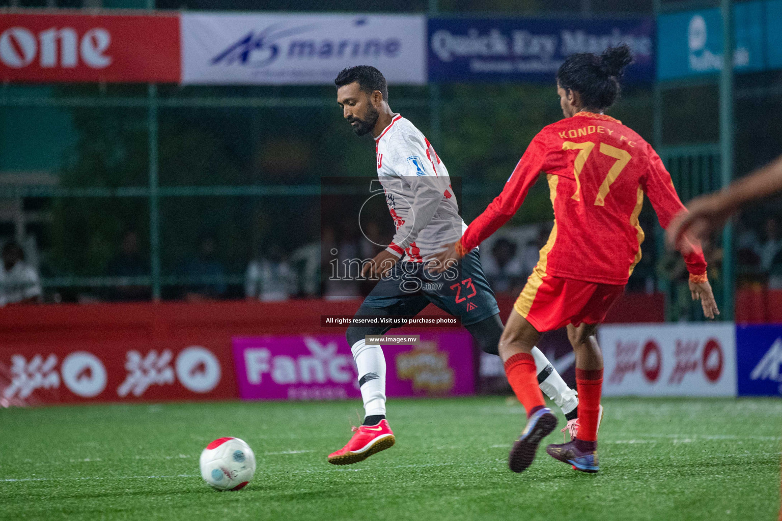 GA. Kondey vs GA. Kanduhulhudhoo in Day 2 of Golden Futsal Challenge 2023 on 06 February 2023 in Hulhumale, Male, Maldives