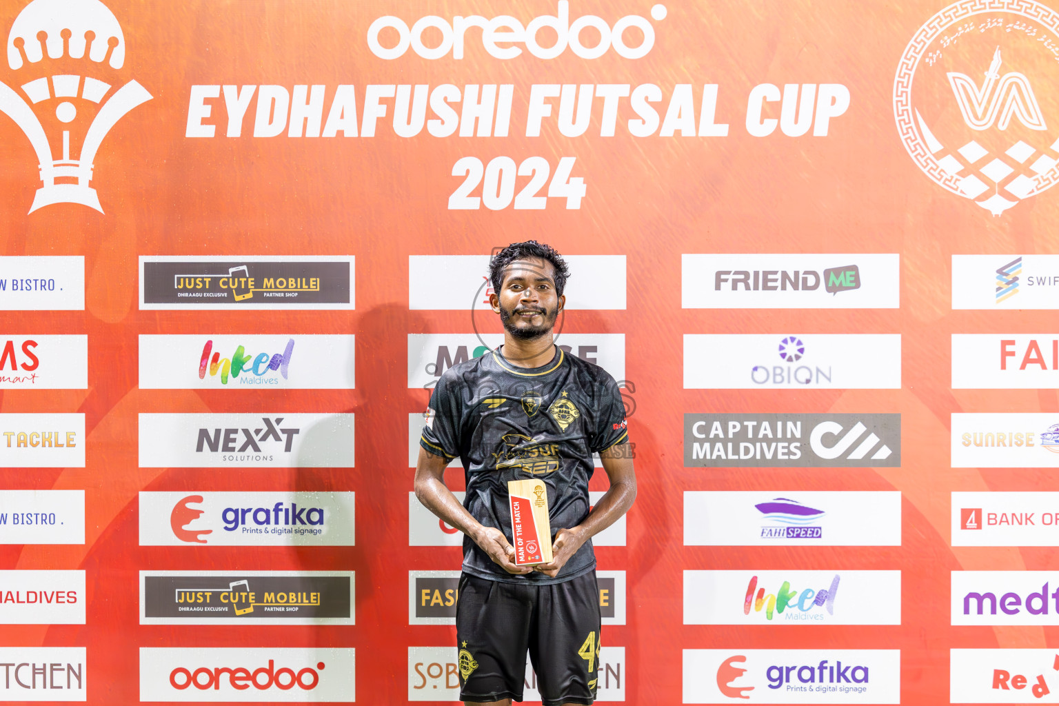 Muring FC vs Afro SC in Semi Final of Eydhafushi Futsal Cup 2024 was held on Monday , 15th April 2024, in B Eydhafushi, Maldives Photos: Ismail Thoriq / images.mv